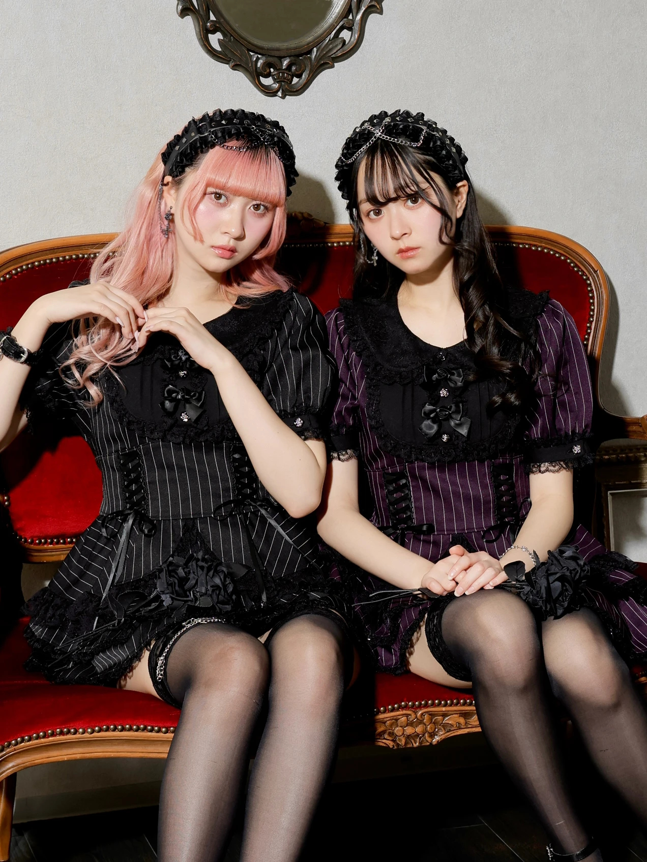 ゴシックローズリボンティアードセットアップ（セットアップ