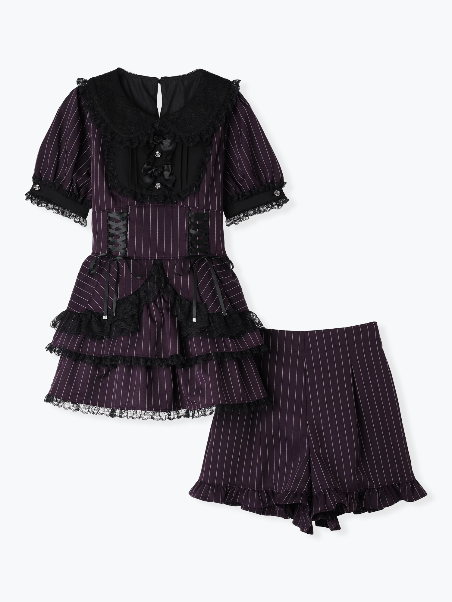 ゴシックローズリボンティアードセットアップ（セットアップ