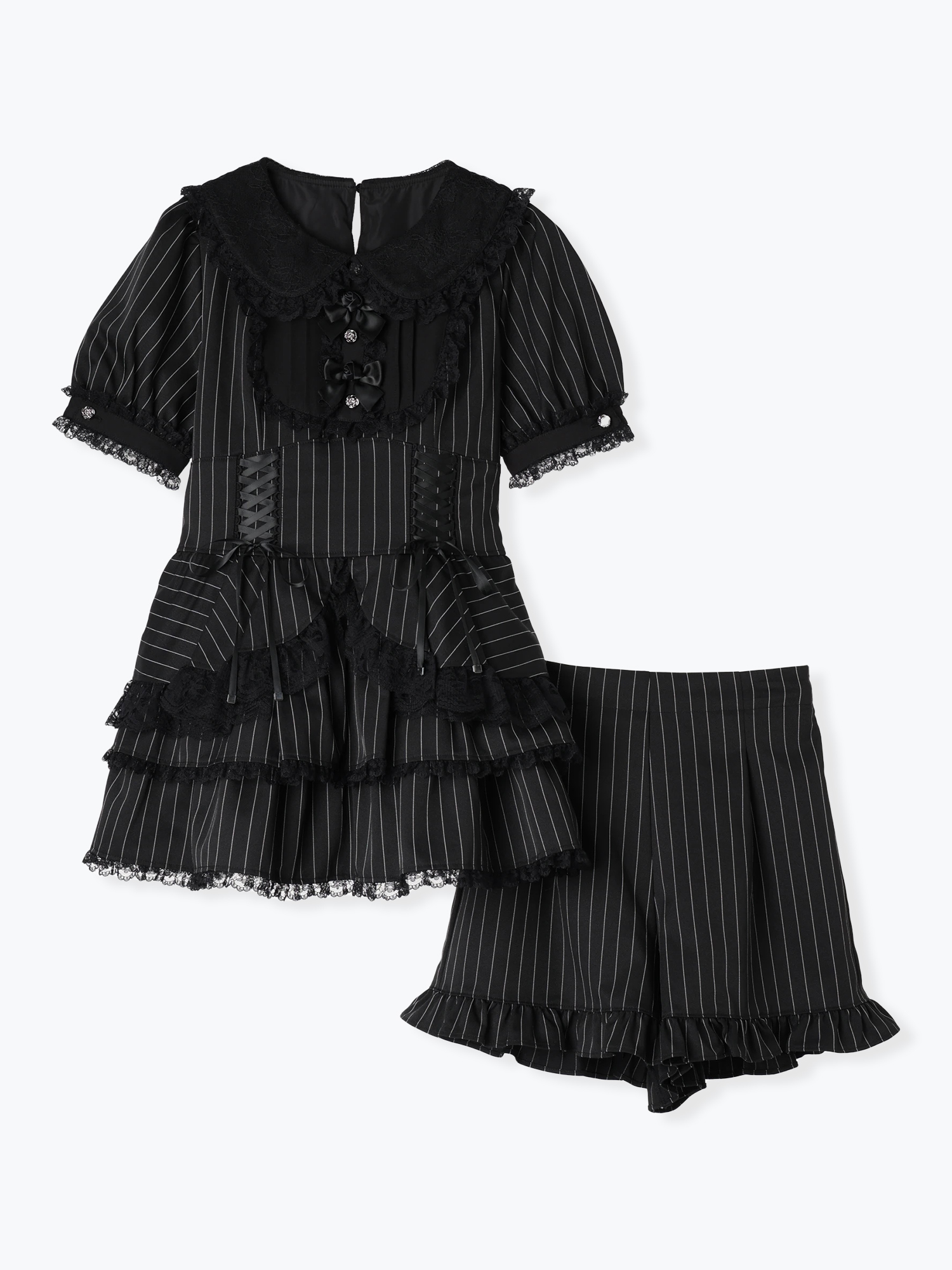 ゴシックローズリボンティアードセットアップ（セットアップ