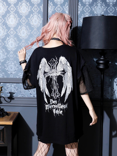 NOEMIE(ノエミー) |メッシュ切り替えユニセックス裏毛Ｔシャツ