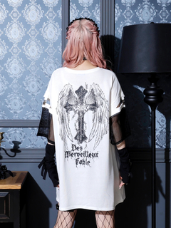 NOEMIE(ノエミー) |メッシュ切り替えユニセックス裏毛Ｔシャツ
