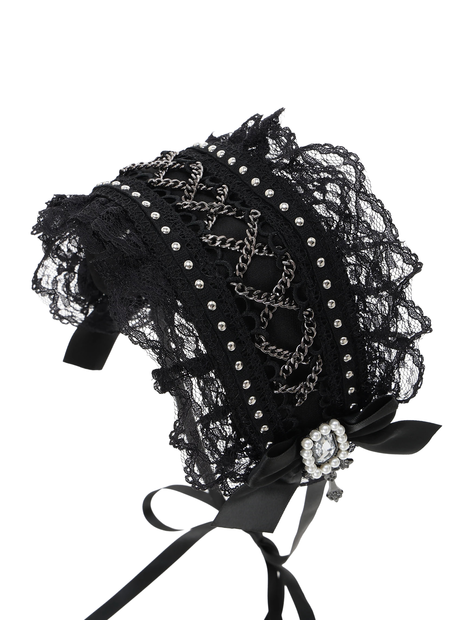 dimmoire ブラック　黒色ヘッドドレス　地雷系　ベルト　量産系　やみかわ dimmoire ブラック黒色ヘッドドレス地雷系ベルト量産系やみかわ
