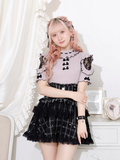 NOEMIE(ノエミー) |キラキラリボンオープンショルダープチハイカットソー