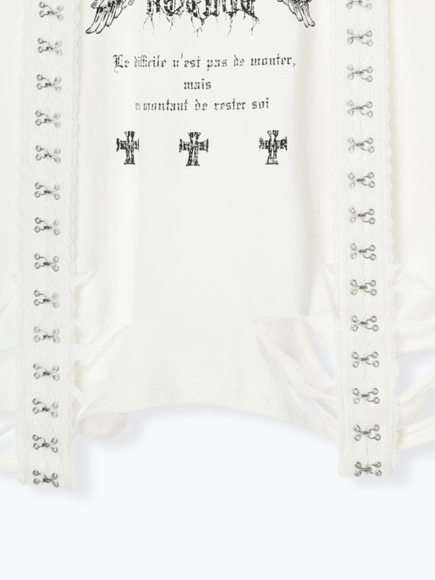 メニーレースホックダメージTシャツ メニーレースホックダメージTシャツ（カットソー・Tシャツ｜オフ