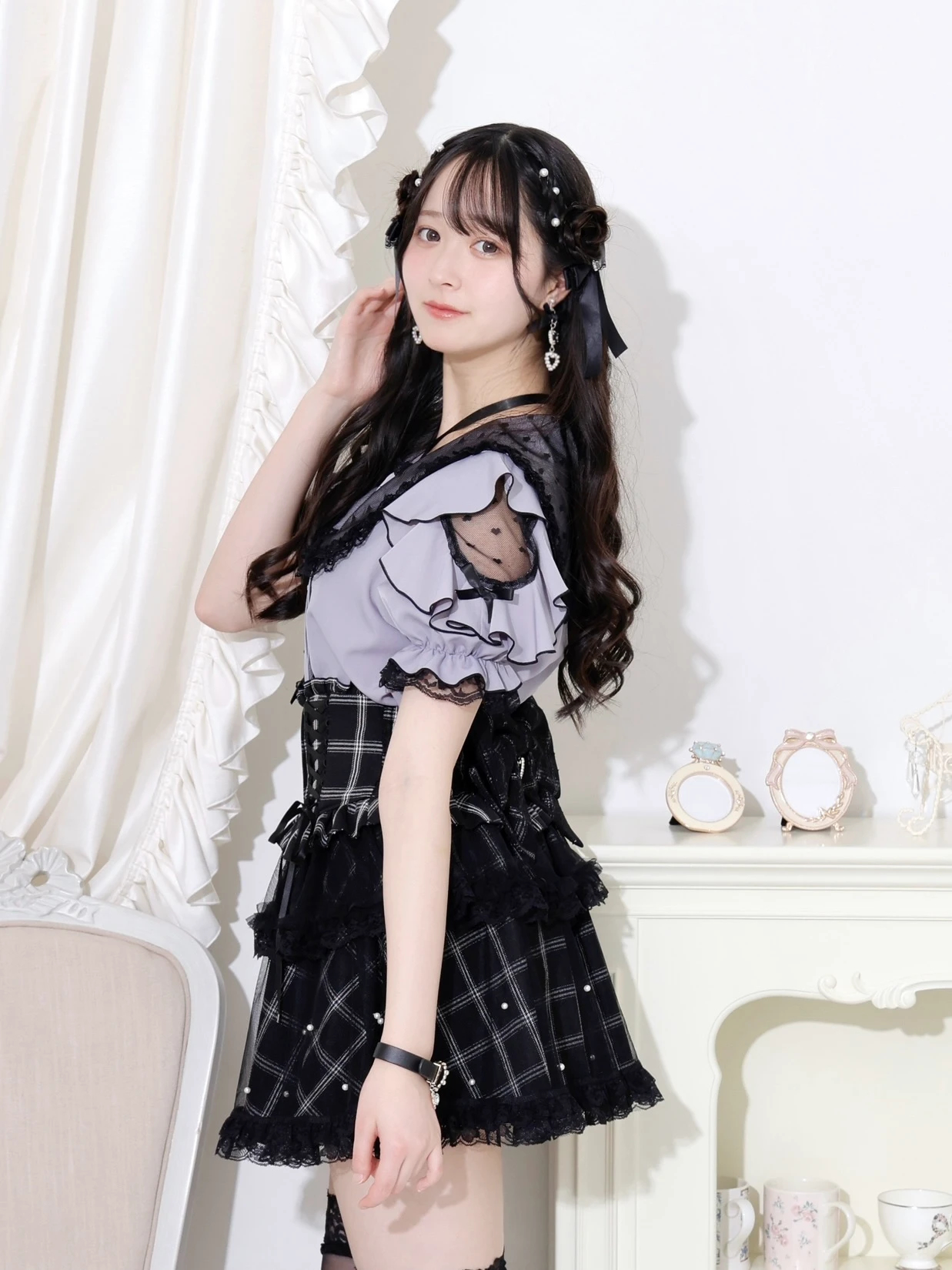る*い様 NOEMIE ノエミー キラキラリボンオープンショルダープチハイカット ノエミー NOEMIE キラキラリボンオープンショルダープチハイ