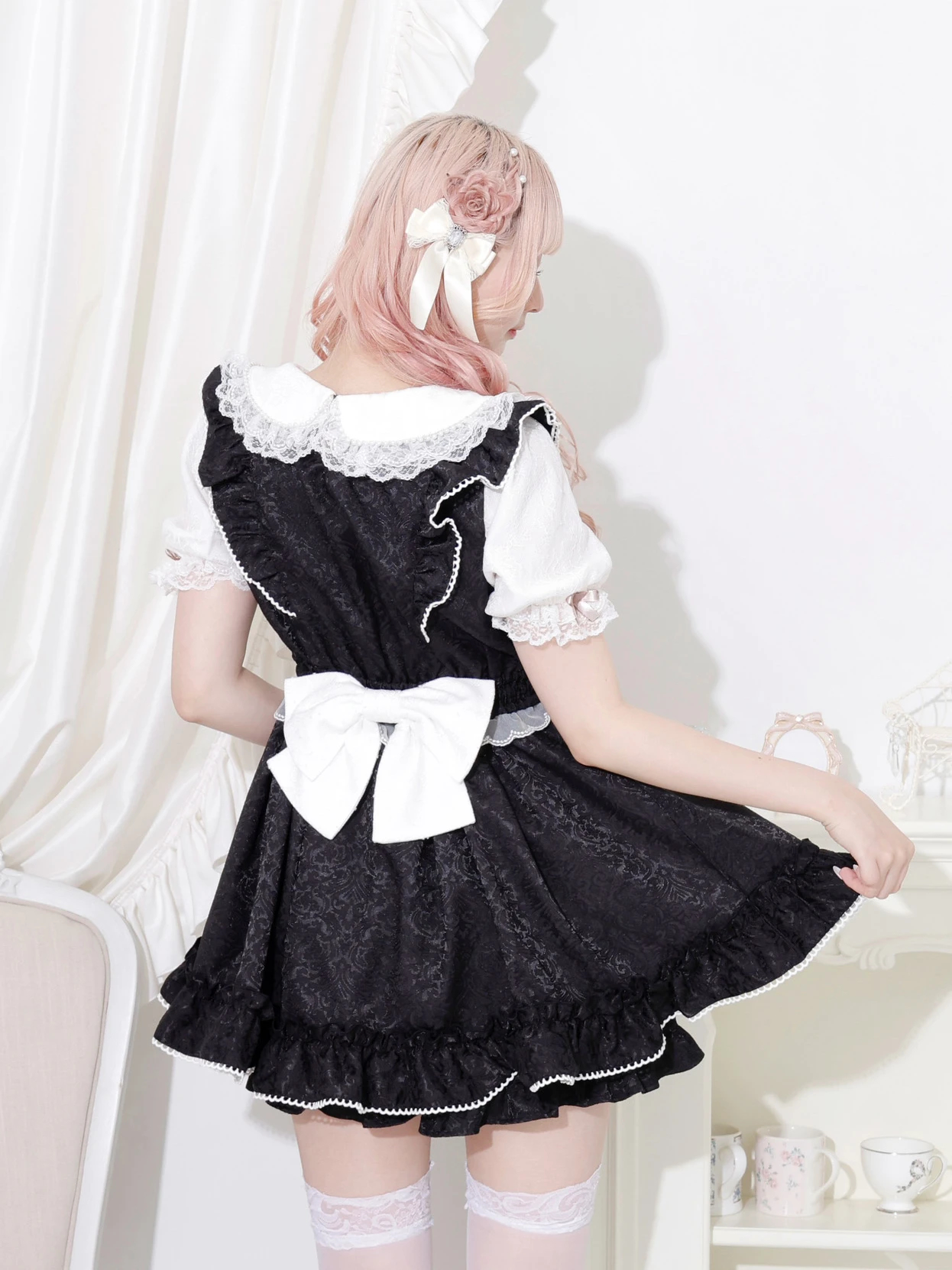 【値下げ中】NOEMIE ジャガードフリルセットアップ ノエミー NOEMIE ラッフルフリルヨークジャガードセットアップ