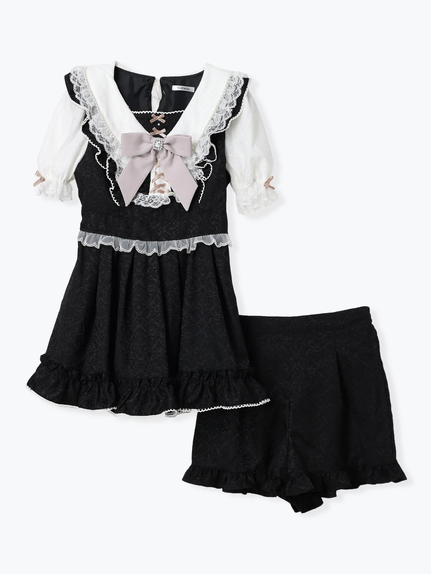 【値下げ中】NOEMIE ジャガードフリルセットアップ ラッフルフリルヨークジャガードセットアップ（セットアップ