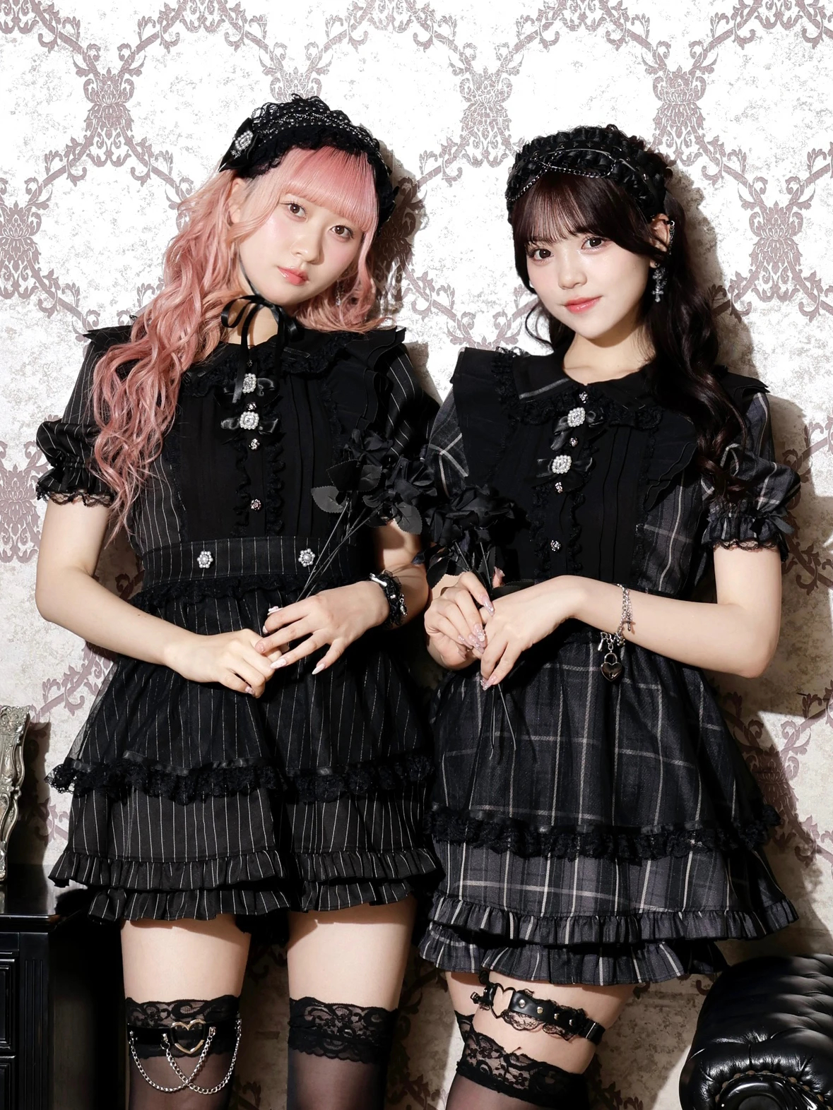 メイドライクゴシックチュールフレアセットアップ（セットアップ｜濃