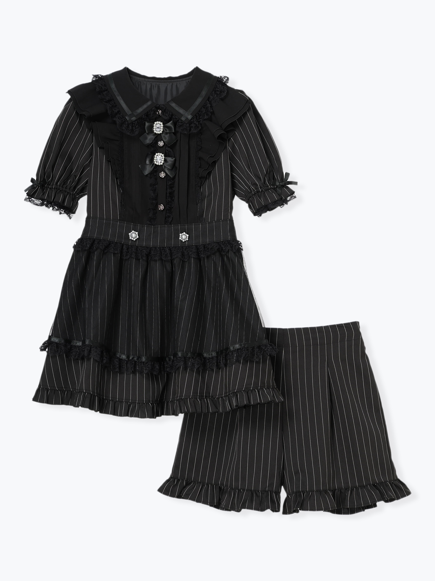 メイドライクゴシックチュールフレアセットアップ（セットアップ｜濃