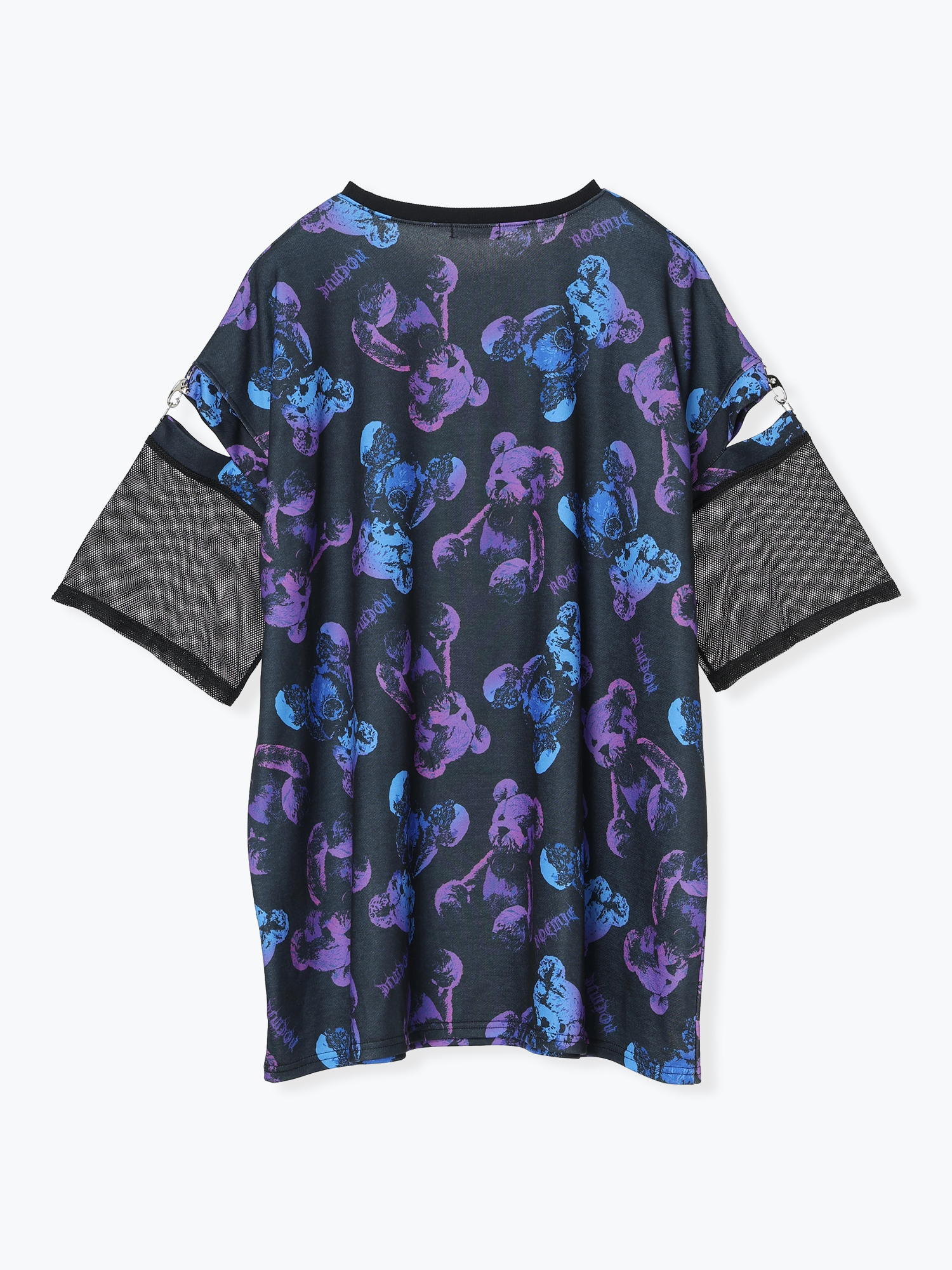 病みくまいっぱいユニセックス裏毛Tシャツ（カットソー・Tシャツ｜青