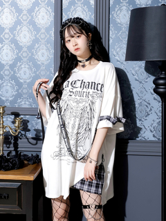 NOEMIE(ノエミー) |チェック切り替えユニセックス裏毛Tシャツ