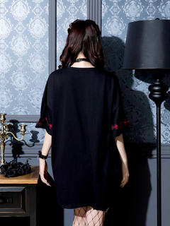 NOEMIE(ノエミー) |チェック切り替えユニセックス裏毛Tシャツ