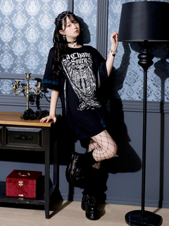 NOEMIE(ノエミー) |チェック切り替えユニセックス裏毛Tシャツ