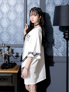 NOEMIE(ノエミー) |チェック切り替えユニセックス裏毛Tシャツ