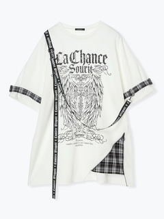 NOEMIE(ノエミー) |チェック切り替えユニセックス裏毛Tシャツ