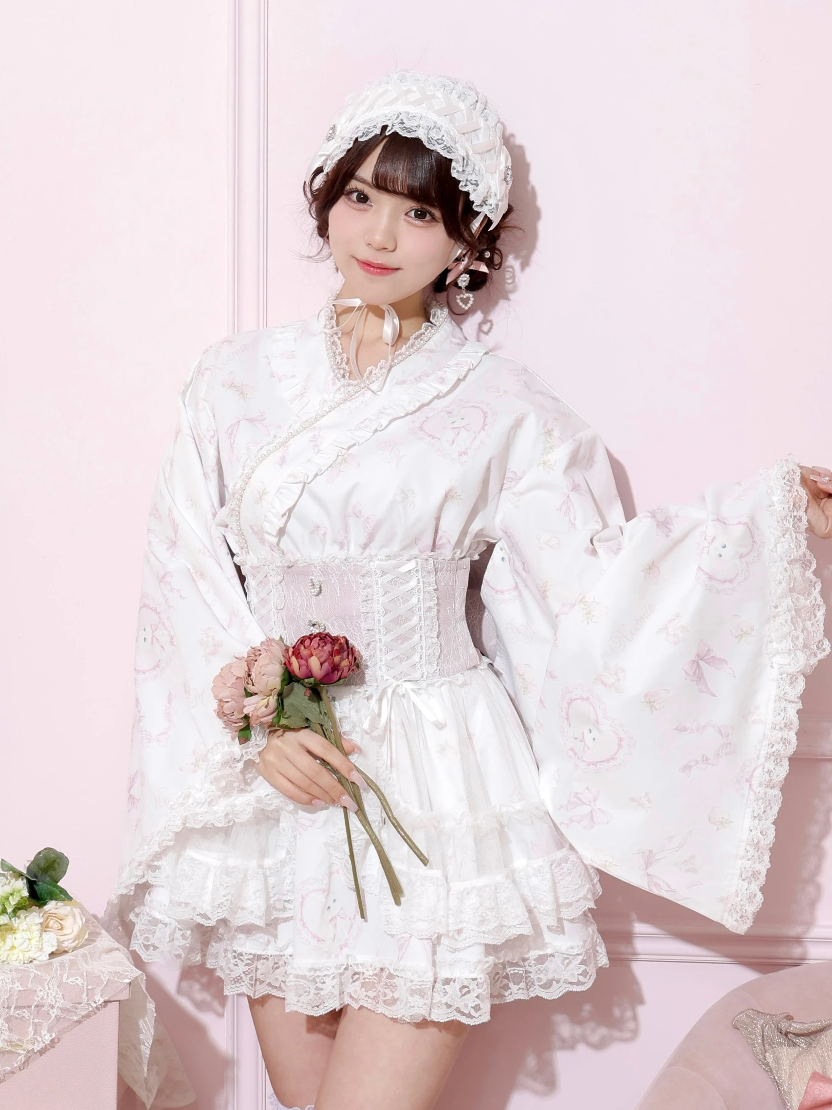 NoGenki 浴衣ドレス ホワイト ゴスクロスプリント浴衣セット – NoGenki