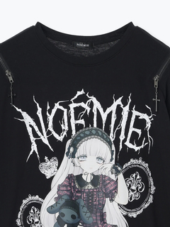 NOEMIE(ノエミー) |NOĒMIEおんなのこクロスチャーム肩ジップTシャツ