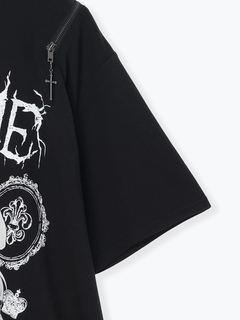 NOEMIE(ノエミー) |NOĒMIEおんなのこクロスチャーム肩ジップTシャツ