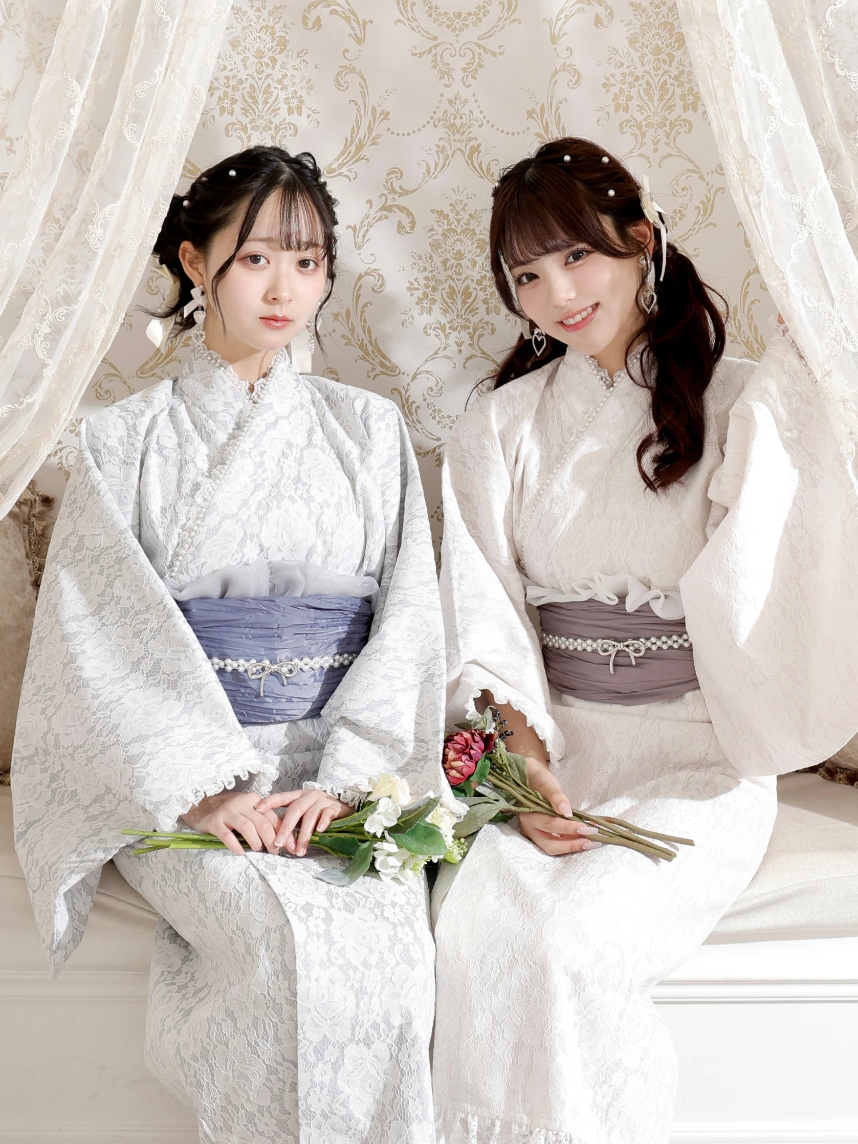 お嬢さん総レースフリルセパレート浴衣（その他ワンピース