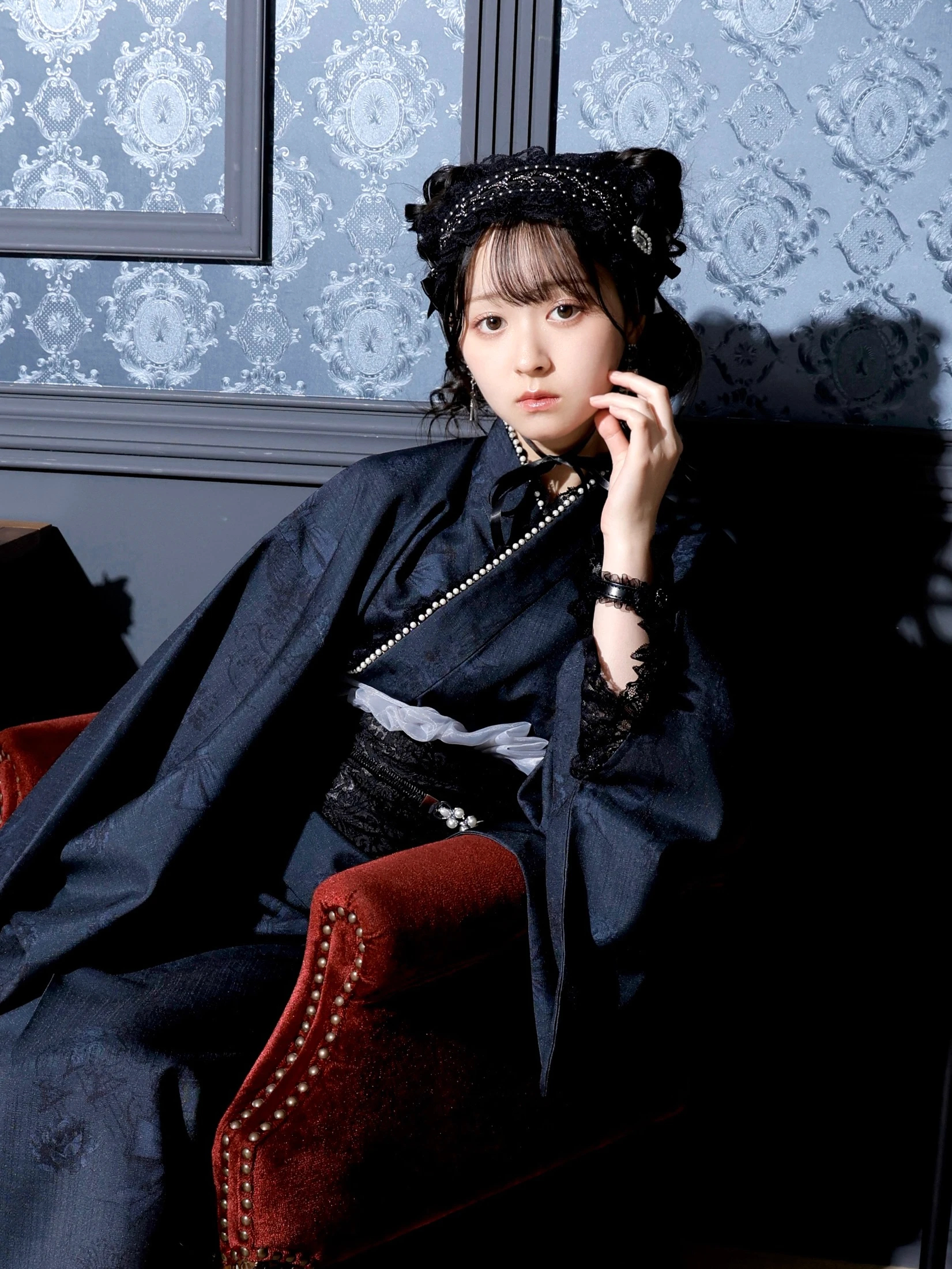 ゴシックシャンデリアセパレート浴衣（その他ワンピース｜濃グレー・黒