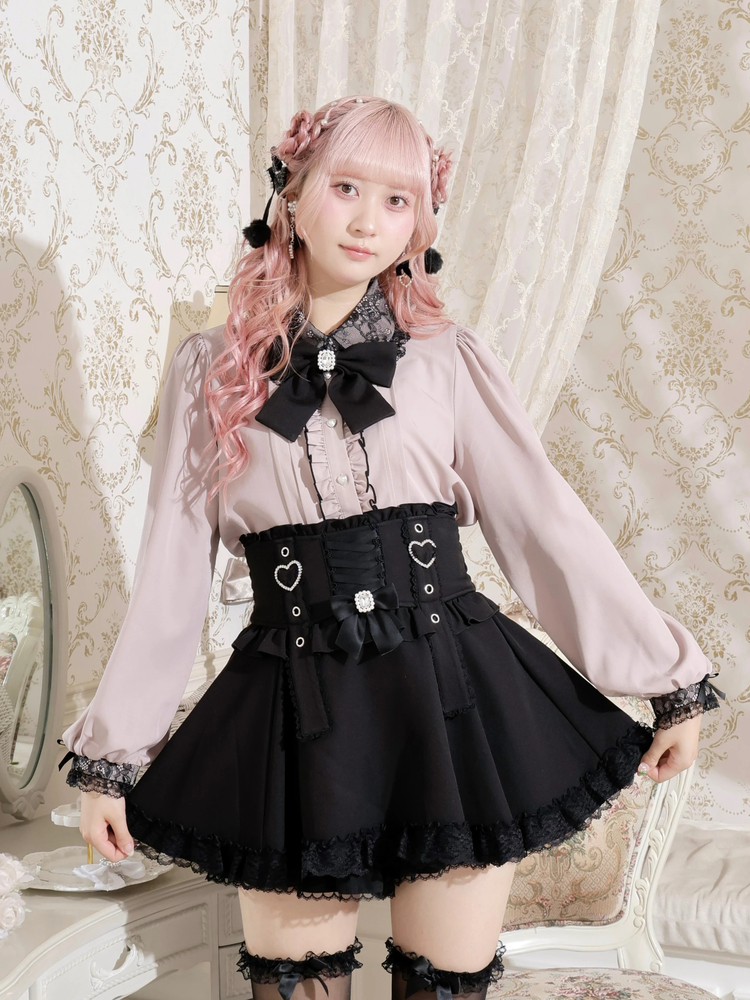 推しカラーブラウス（シャツ・ブラウス｜黒・白・オフホワイト・ピンク