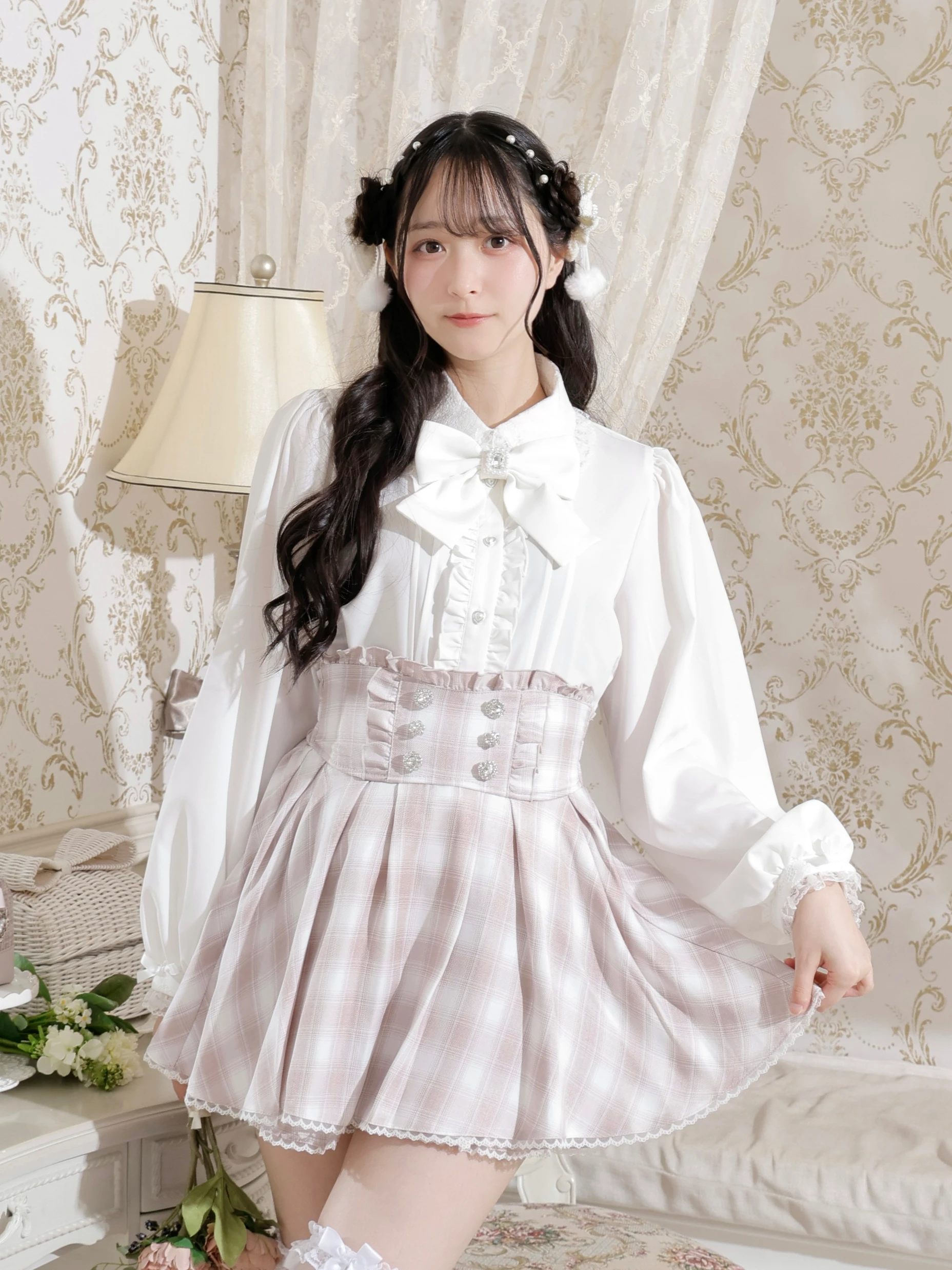 推しカラーブラウス（シャツ・ブラウス｜黒・白・オフホワイト・ピンク