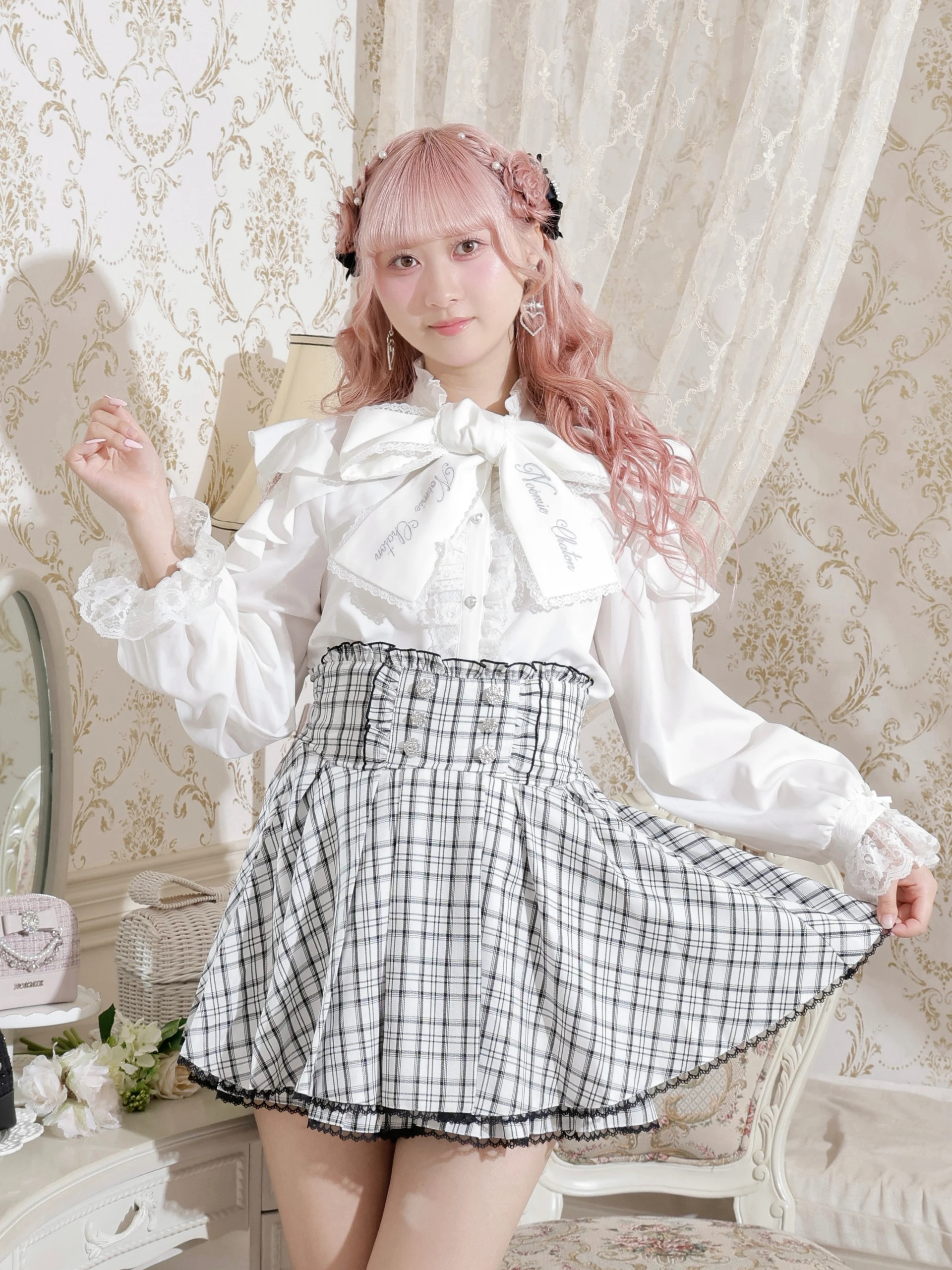 刺繡リボンオープンショルダーブラウス（シャツ・ブラウス｜オフ