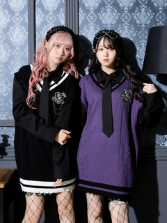 NOEMIE(ノエミー) |ケーブルフェイクレイヤーユニセックスニットベスト