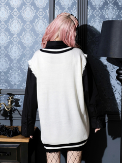 NOEMIE(ノエミー) |ケーブルフェイクレイヤーユニセックスニットベスト