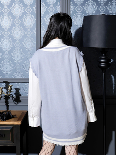 NOEMIE(ノエミー) |ケーブルフェイクレイヤーユニセックスニットベスト