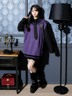 NOEMIE(ノエミー) |ケーブルフェイクレイヤーユニセックスニットベスト