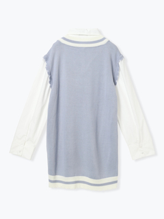 NOEMIE(ノエミー) |ケーブルフェイクレイヤーユニセックスニットベスト