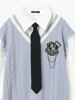 NOEMIE(ノエミー) |ケーブルフェイクレイヤーユニセックスニットベスト