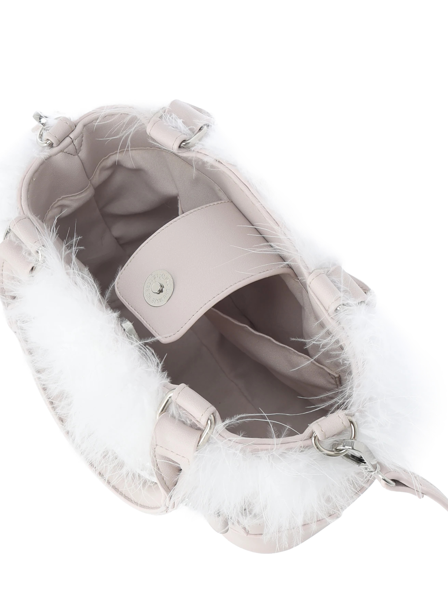 お嬢さんビジューモノグラム2wayショルダーファーバッグ（ショルダー