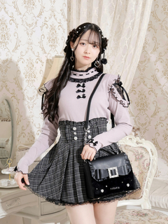 NOEMIE(ノエミー) |お嬢さんビジューリボンフリルフラップショルダーファーバッグ