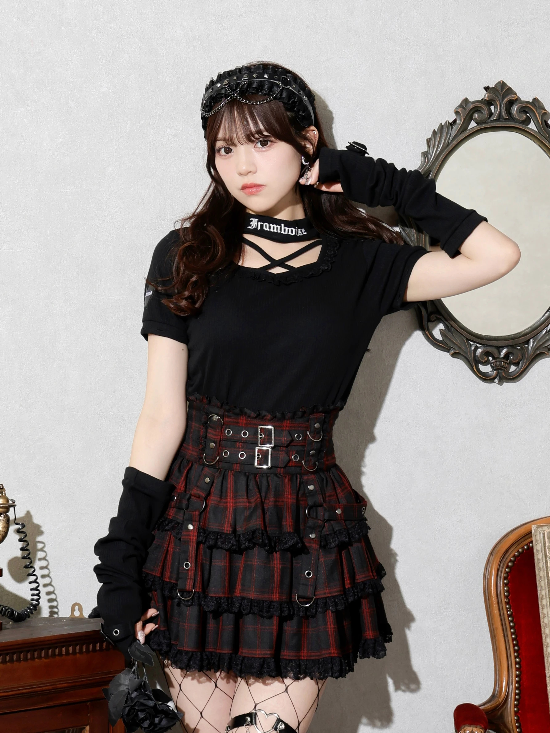 NOEMIE 4WAY ハートワッペンアームウォーマーカットソー ブラック ノエミー NOEMIE 4WAYハートワッペンアームウォーマーカットソー