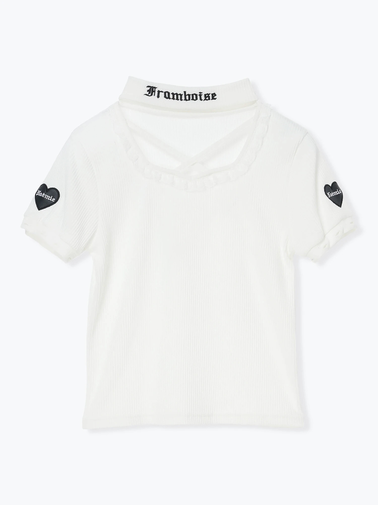 4WAYハートワッペンアームウォーマーカットソー（カットソー・Tシャツ