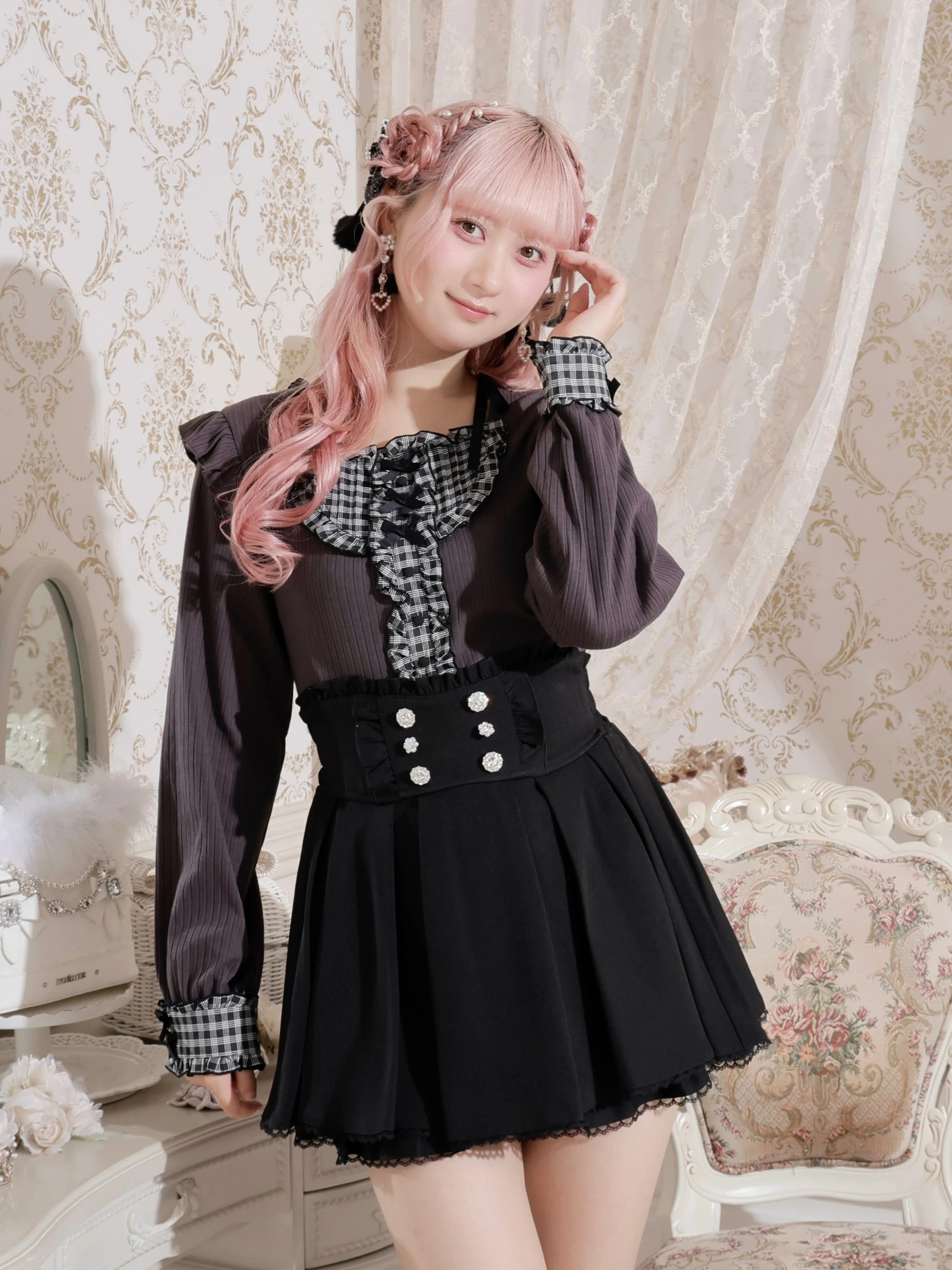 NoGenki ゴスロリ・ロリータ ミニドレス 黒 地雷系 量産型 NOEMIE NoGenki ゴスロリ・ロリータ ミニドレス 黒 地雷系 量産型 NOEMIE