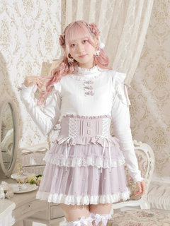 NOEMIE(ノエミー) |キラキラリボンオープンショルダープチハイカットソー