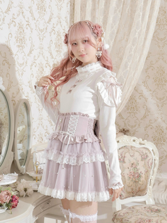 NOEMIE(ノエミー) |キラキラリボンオープンショルダープチハイカットソー