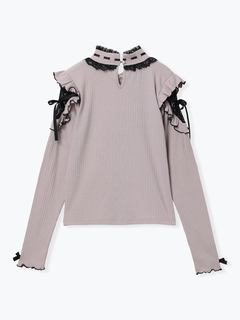 NOEMIE(ノエミー) |キラキラリボンオープンショルダープチハイカットソー