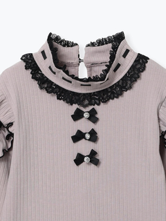 NOEMIE(ノエミー) |キラキラリボンオープンショルダープチハイカットソー