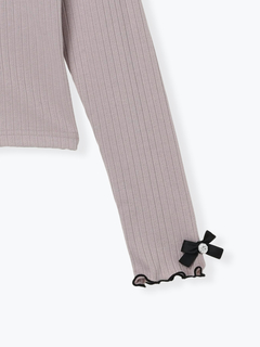 NOEMIE(ノエミー) |キラキラリボンオープンショルダープチハイカットソー