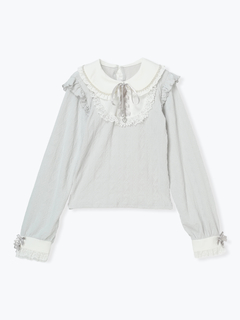 NOEMIE(ノエミー) |お嬢さんハートチャームレースアップカットソー