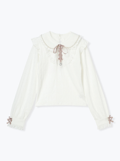NOEMIE(ノエミー) |お嬢さんハートチャームレースアップカットソー