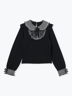 NOEMIE(ノエミー) |お嬢さんハートチャームレースアップカットソー