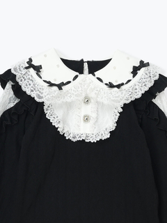 NOEMIE(ノエミー) |お嬢さんメニーリボンパールオープンショルダーカットソー