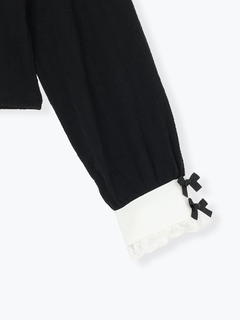 NOEMIE(ノエミー) |お嬢さんメニーリボンパールオープンショルダーカットソー