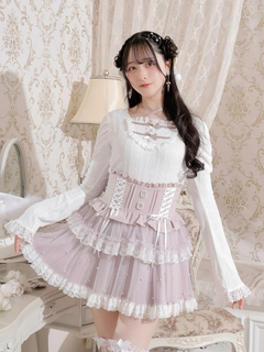 NOEMIE(ノエミー) |お嬢さんバックレースアップフレアスリーブカットソー