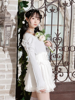 NOEMIE(ノエミー) |お嬢さんバックレースアップフレアスリーブカットソー